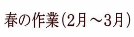 春の作業（２月～３月） 